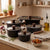 Black Stainless Steel Double Bottom Cookware with Glass Lids