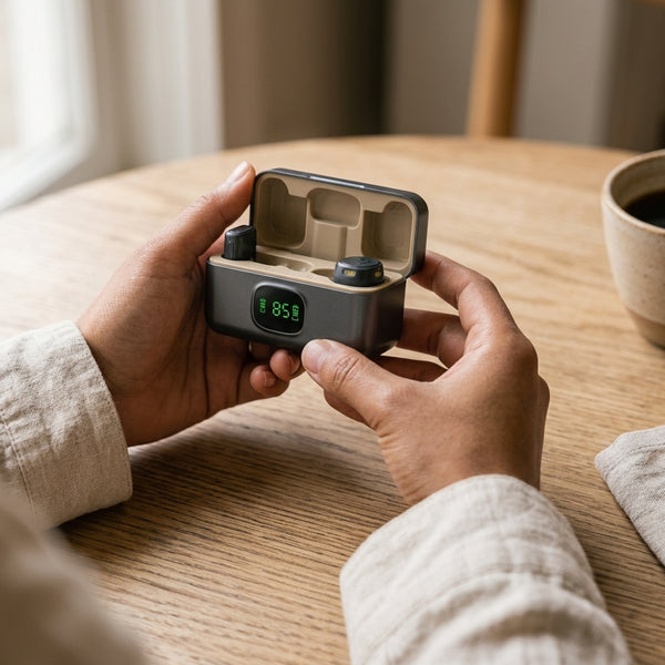 Magnetic Wireless Clip Microphone with Noise Reduction