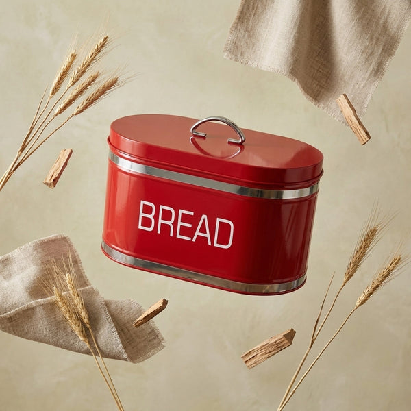 Metal Powder Coated Iron Bread Box with Kitchen Canisters