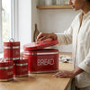 Metal Powder Coated Iron Bread Box with Kitchen Canisters