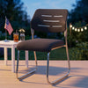 Ergonomic Stackable Office Visitor Chair with Steel Legs