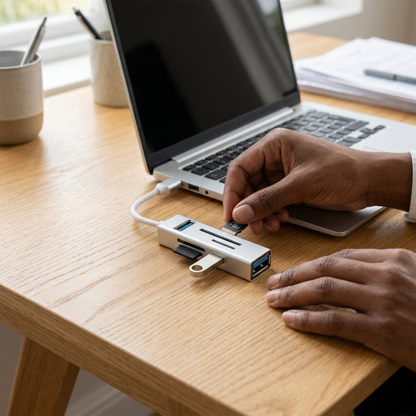 5-in-1 USB 3.0 Hub with Card Reader