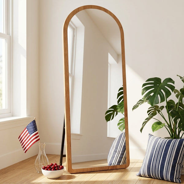 Wood Accent Body Mirror