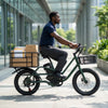 20 Inch Fat Tyre Electric Cargo Bike 350W With Cargo Racks