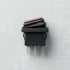 Durable Splash-Resistant Rocker Switch with Red Light