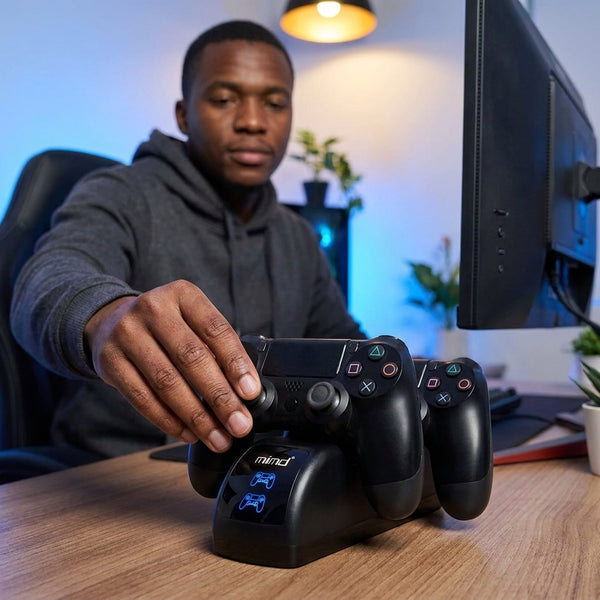 Dual Controller LED Indicator Charging Stand