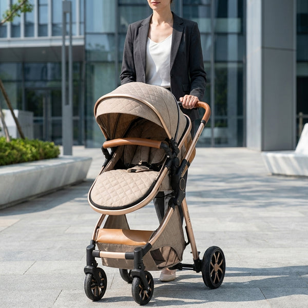 Baby Stroller with Car Seat and Mommy Bag