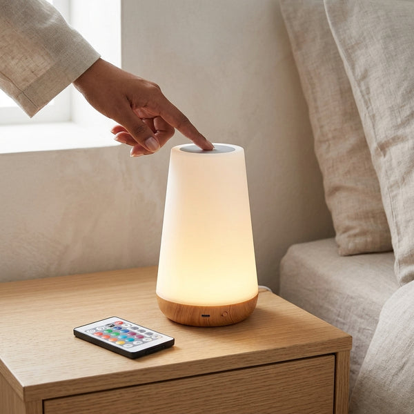 Portable USB Rechargeable Remote Control Dimmable Touch Lamp