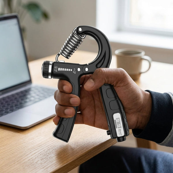 Adjustable Resistance Counting Hand Gripper