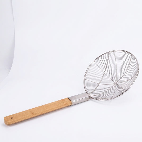 Stainless Steel Wooden Handle Mesh Strainer 30CM