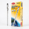 12 pcs Transparent Semi-Gel Ink Pens Black