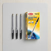 12 pcs Semi-Gel Pen with Narrow Cap Black