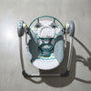Deluxe Portable Baby Swing with Toy Bar and Safety Harness