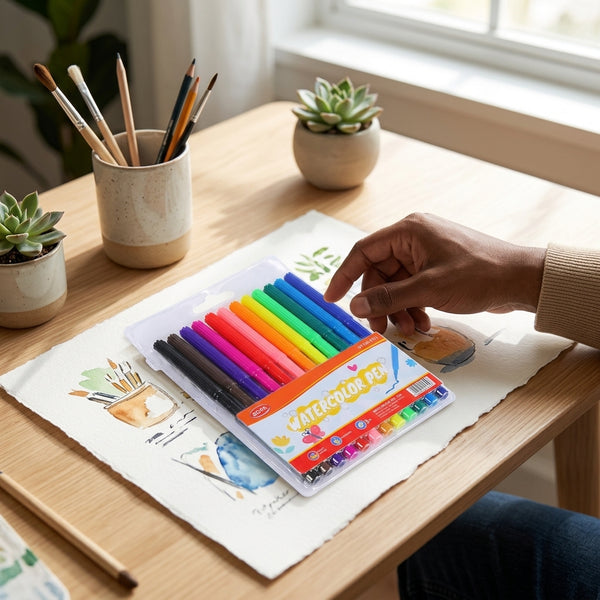 Watercolour Marker Set – 12 Vibrant Colours
