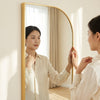 Stainless Steel Frame Willow Leaf Wall Mirror