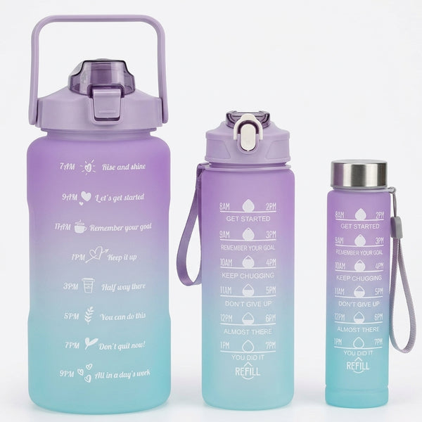 Set of 3 Motivational Water Bottles