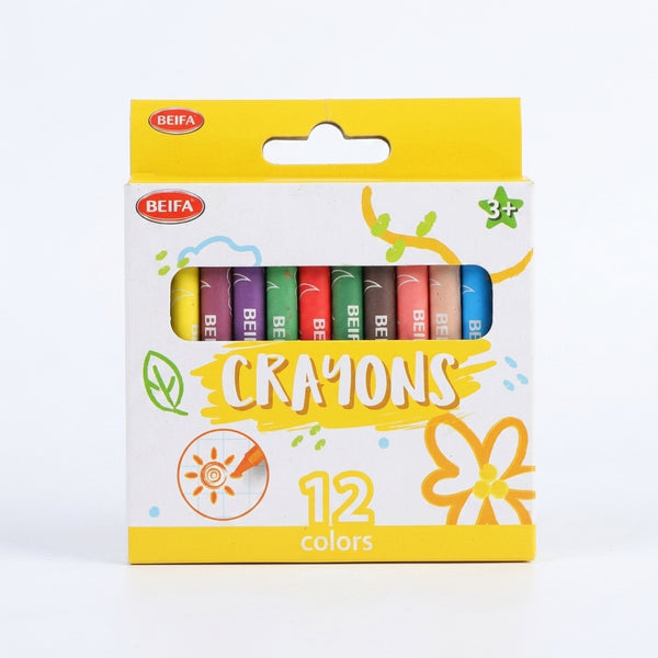 Classic Wax Crayon Pack 12 Bright Colours