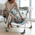 Deluxe Portable Baby Swing with Toy Bar and Safety Harness