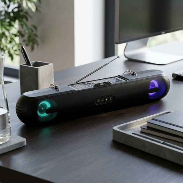 HIFI Wireless Sound Bar with Solar Charging & Wired technology link