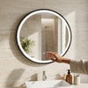 LED Circular Three Color Dimming Bathroom Mirror