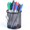 Compact Round Pen Holder – Black Desk Organizer