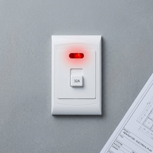 Two Pole Isolator Switch with Pilot Light 4x2 32A