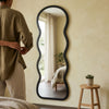 Full Length Wave Shape Bedroom Wall Mirror