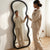 Full Length Mango Shape Wooden Dressing Mirror