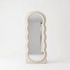 Irregular Wavy Velvet Floor Standing Full Body Mirror