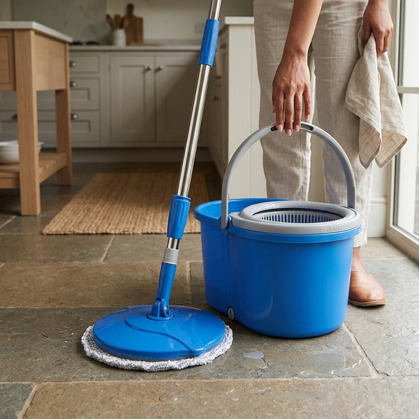 Single Spin Mop Bucket Microfiber Floor Cleaning System