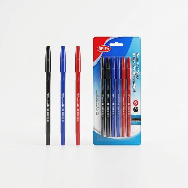 6 in 1 Semi Gel Pen Pack