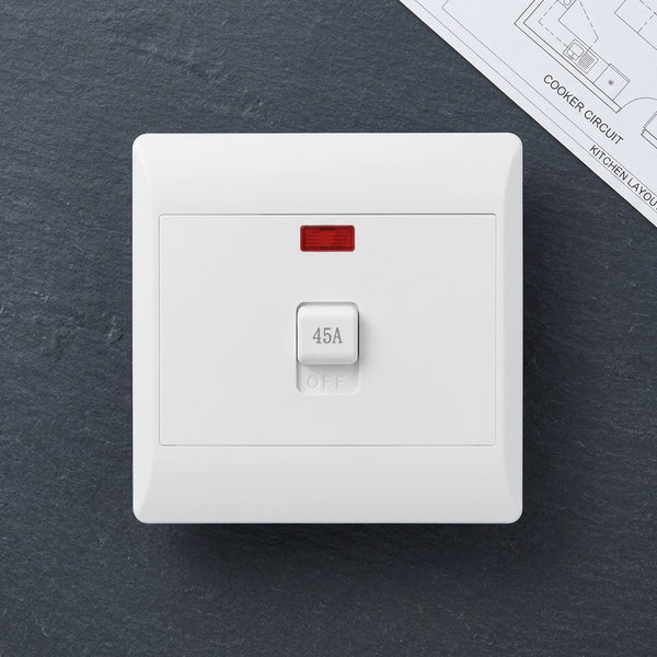 PVC Stove Isolator Switch with Pilot Light 4x4 45A