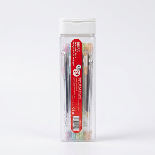 Set of 12 Semi-Gel Pens 0.7