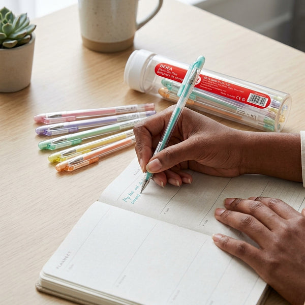 Set of 12 Semi-Gel Pens 0.7
