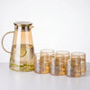 5 Piece Glass Tea Pitcher Set with Lid