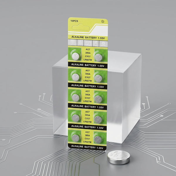 10pc AG7 1.55v Alkaline Batteries