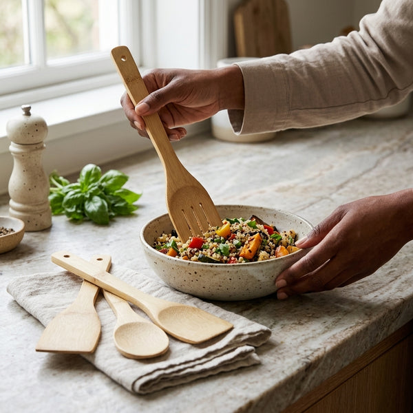 Bamboo Kitchen Tools 4 Piece Set
