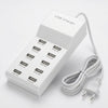 10-Port USB Charger Desktop Charging Station