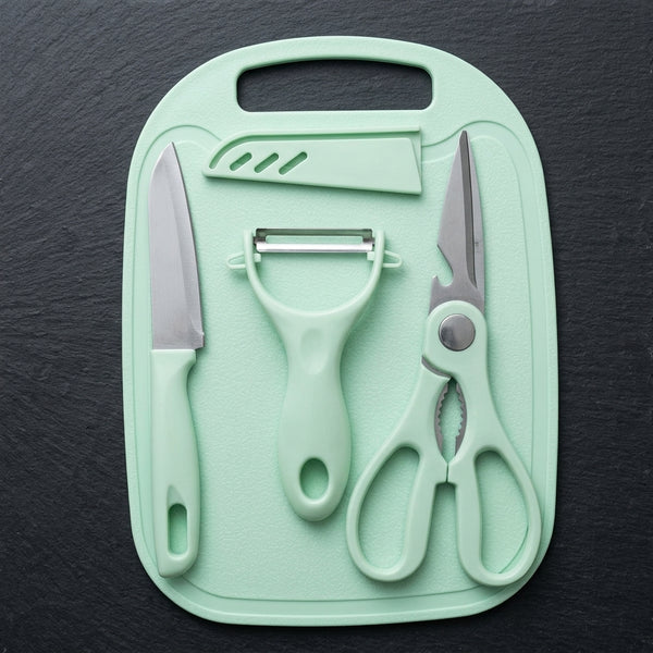 4 Piece Kitchen Prep Set with Cutting Board