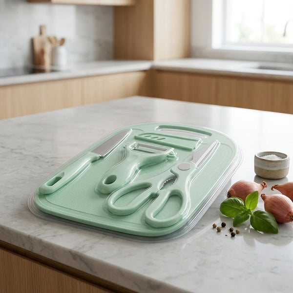 4 Piece Kitchen Prep Set with Cutting Board