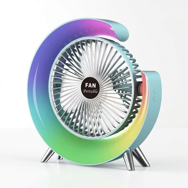 3 Speed Fan Night Light USB Charging Mini Fan