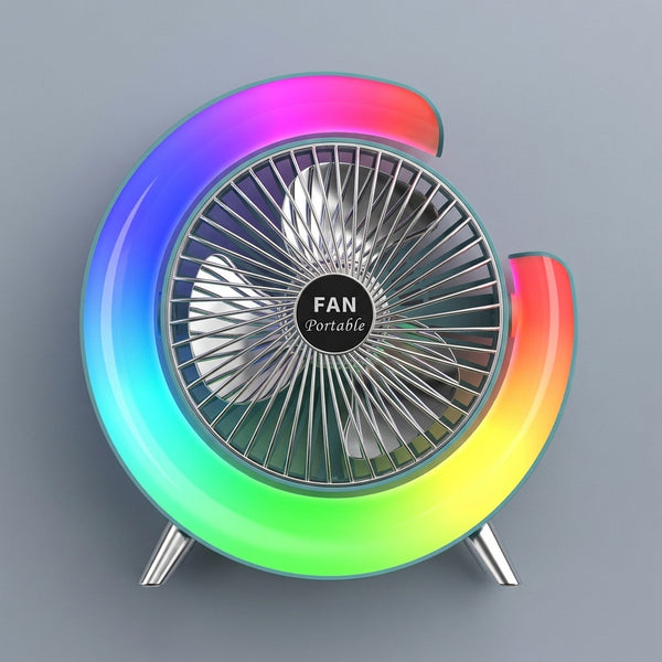 3 Speed Fan Night Light USB Charging Mini Fan