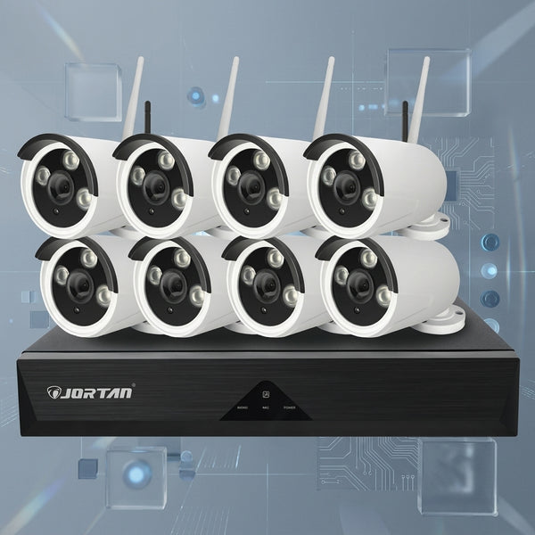 8 Channel 8 Way Wireless CCTV Camera Surveillance Kit
