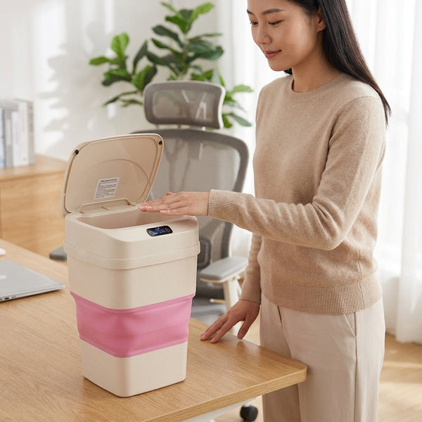 Smart Sensor Folding Trash Can