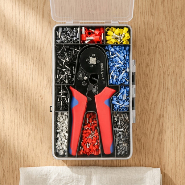 Ratchet Crimping Tool with 1200 Terminal Pieces