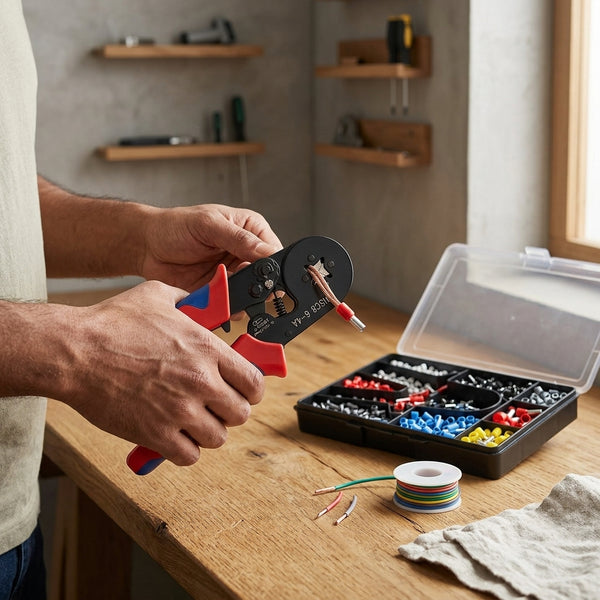 Ratchet Crimping Tool with 1200 Terminal Pieces