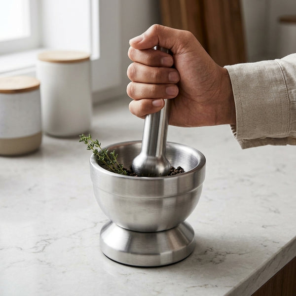 Classic Stainless Steel Mortar And Pestle