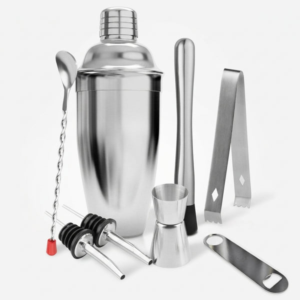 8 Piece Cocktail Shaker Set for Mixing Drinks