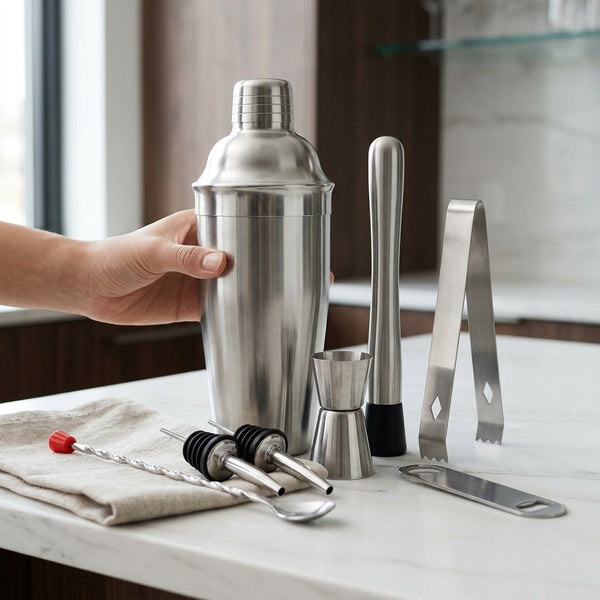 8 Piece Cocktail Shaker Set for Mixing Drinks