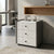 Modern 3 Drawer Bedside Cabinet Grey & White